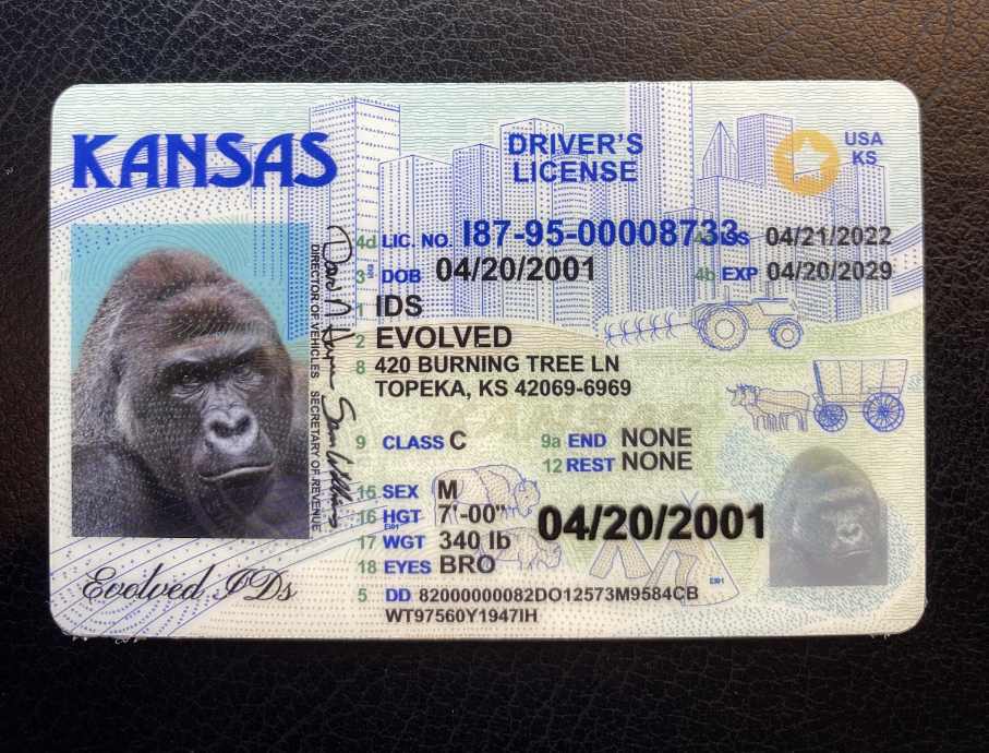 Kansas Fake ID Front