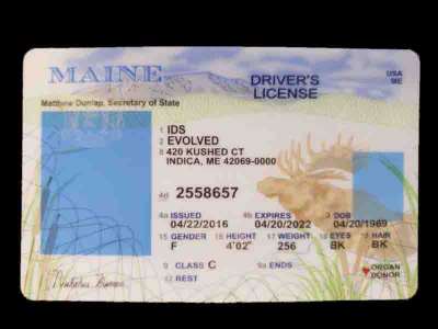 Old Maine Fake ID Front