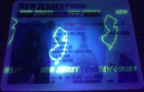 New Jersey (Old Version) Fake ID UV